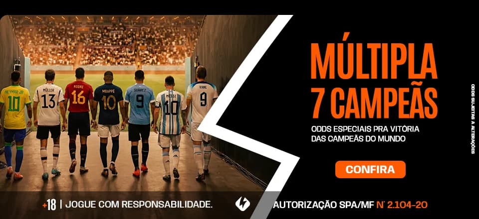 7 Campeãs Mundiais - 77% bônus