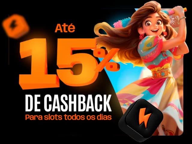 Até 15% de Cashback em slots de Cassino todos os dias